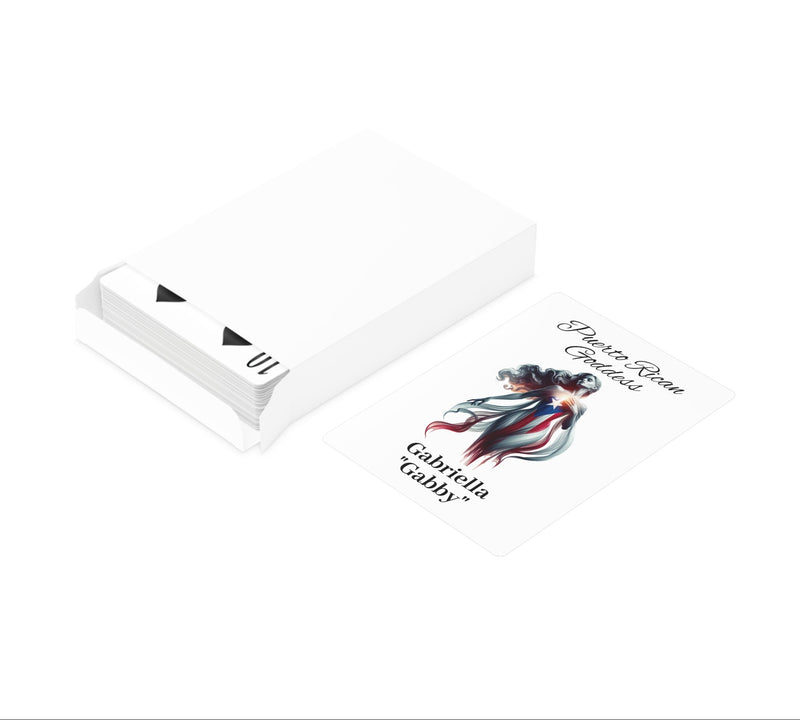 Personalized 'Puerto Rican Goddess' Poker Cards.