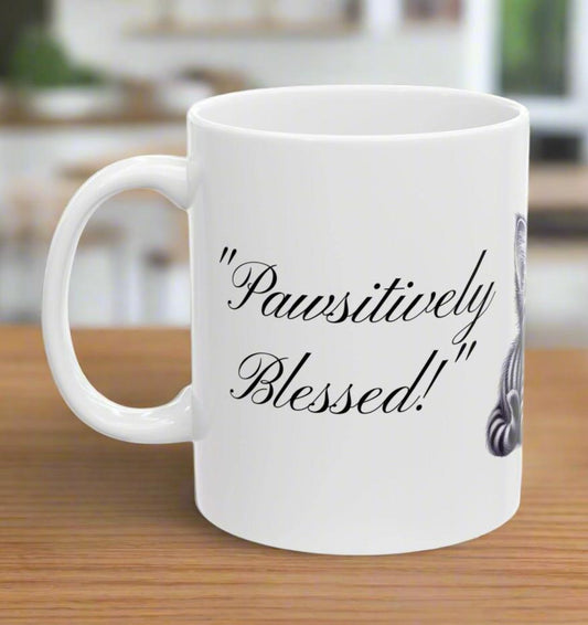 Personalized "Pawsitively  Blessed!" Mug 11 oz