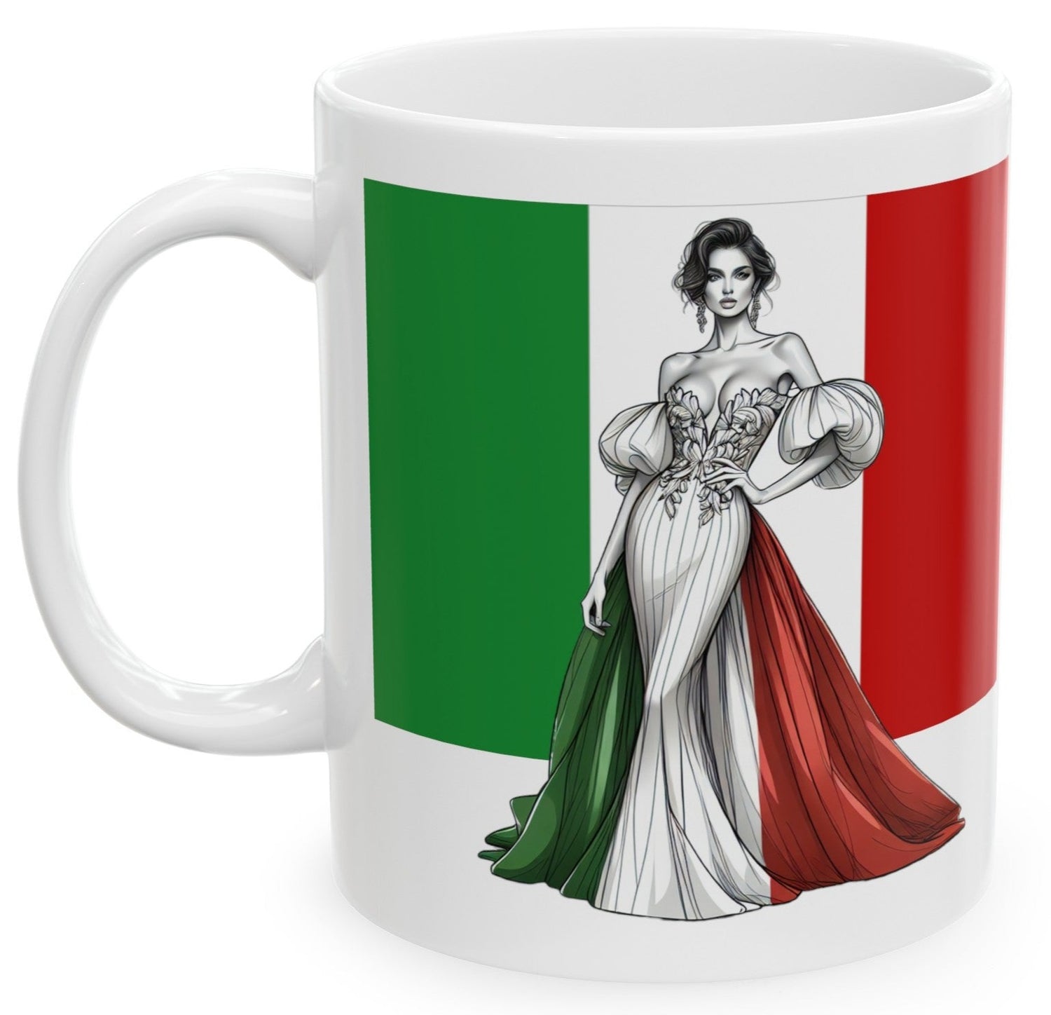 Italian Princess Mug 11oz - Italian Flag Mug