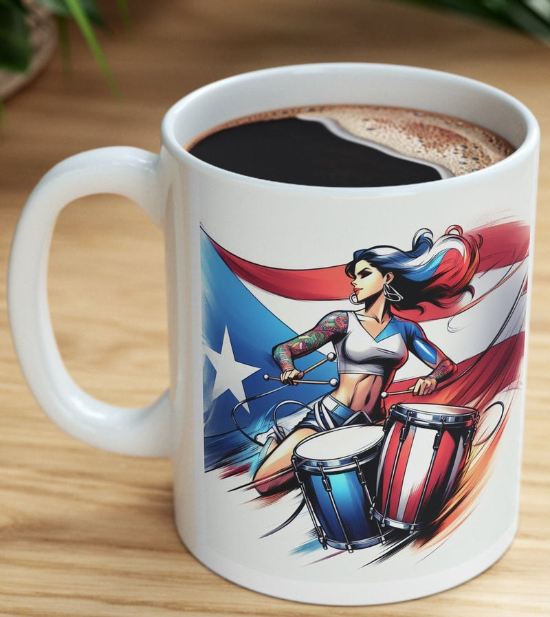 Puerto Rico Mug - Boricua to the Core!"WEEEEEPA"!, Borinqueña, Boricua Mug.