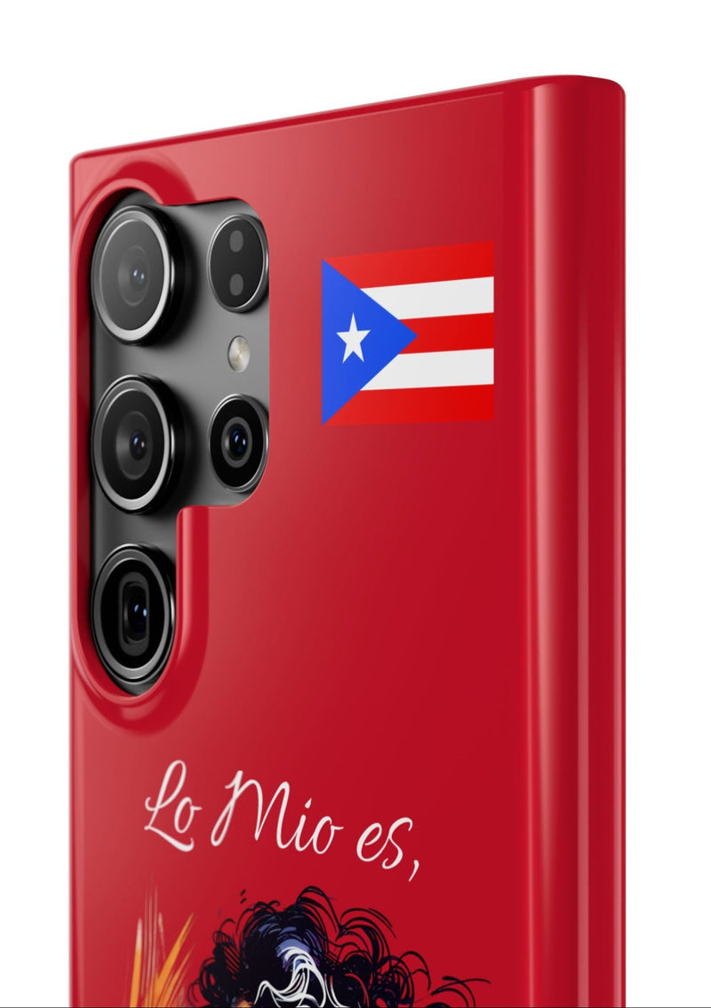 Galaxy "Lo Mio Es Salsa'nama" Red Slim Cases - Puerto Rico Flag 🇵🇷🥁 - Weeeepa!