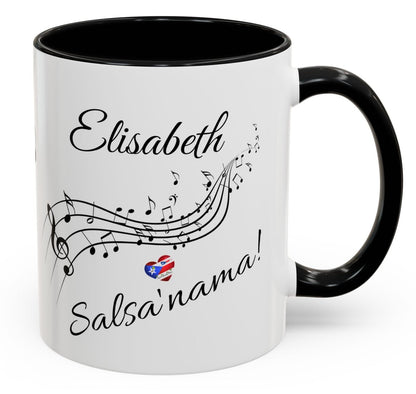 Personalized Salsa' Nama Puerto Rican Accent Coffee Mug (11, 15oz)