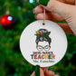 Ceramic Ornament - Personalized Santa's Favorite Teacher Ornament