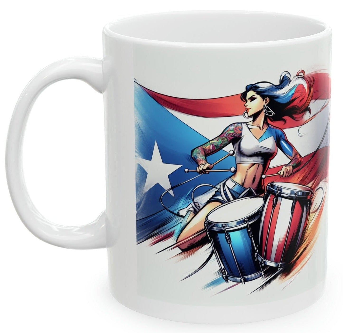 Puerto Rico Mug - Boricua to the Core!"WEEEEEPA"!, Borinqueña, Boricua Mug.