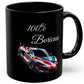 100 % Boricua Sports-car Black Mug 11oz -🇵🇷✨Puerto Rico flag -