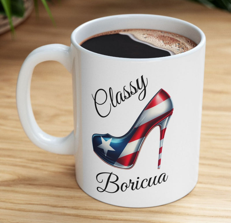 Stiletto Mug - Puerto Rico Flag Classy Boricua - 11oz