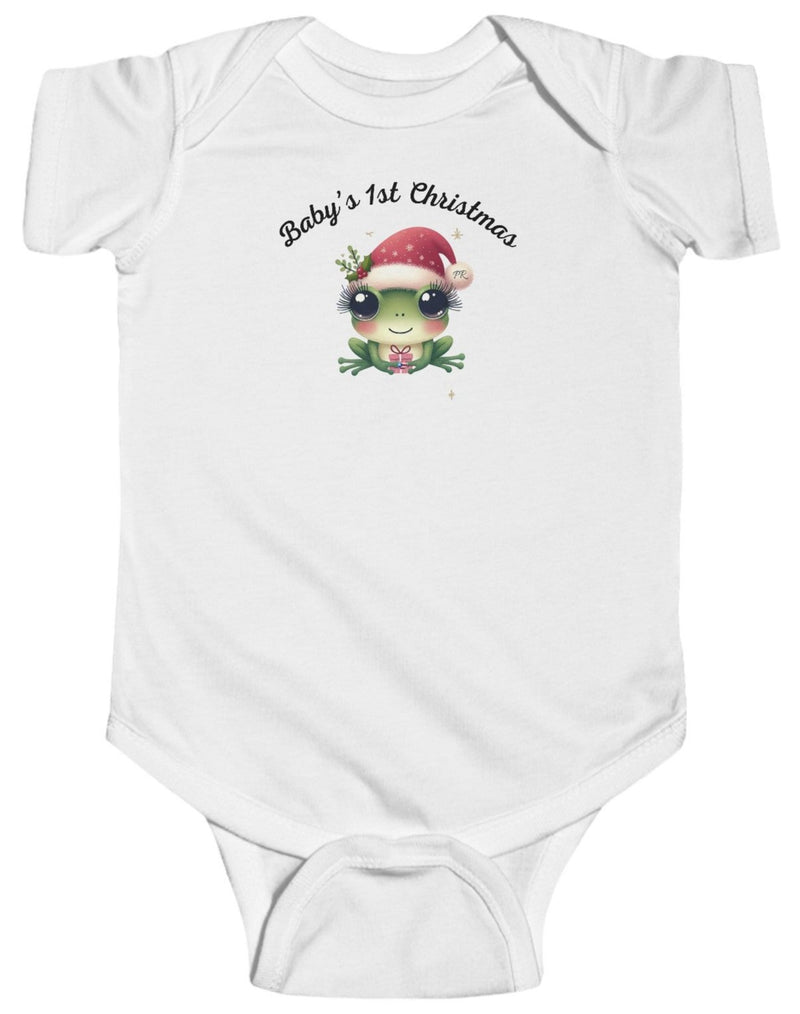 Baby's 1st Christmas Coqui/Frog🇵🇷✨ Infant Fine Jersey Bodysuit-Puerto Rico Flag.