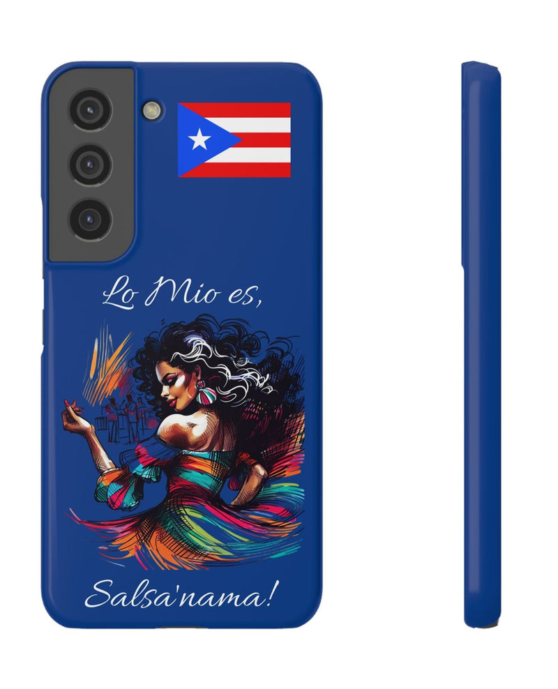 Galaxy "Lo Mio Es Salsa'nama" Blue Slim Cases - Puerto Rico Flag 🇵🇷🥁 - Weeeepa!