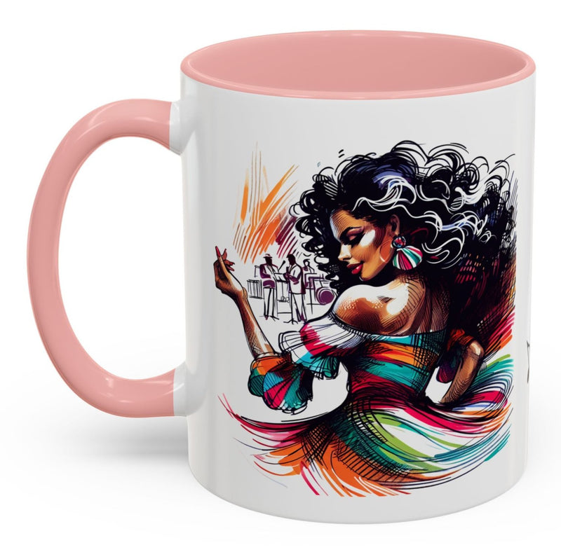 "Lo Mio Es Salsa' Nama" Puerto Rican  🇵🇷🥁 Coffee Mug (11oz) - Boricua, Mulata,Latina, Salsa Dancer,