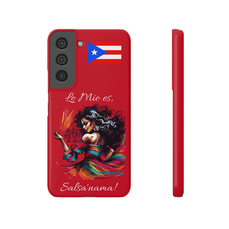 Galaxy "Lo Mio Es Salsa'nama" Red Slim Cases - Puerto Rico Flag 🇵🇷🥁 - Weeeepa!