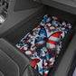 Puerto Rico Flag🇵🇷 Butterfly Flag Car Floor Mats,  (Set of 4)