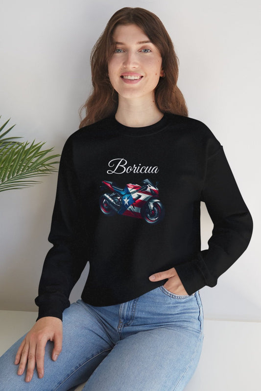 Boricua Puerto Rico Flag Motorcycle Sweatshirt