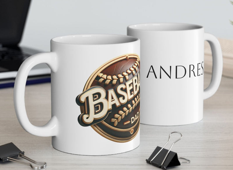 Personalized BASEBALL DAD Mug 11oz - The Ultimate Baseball Dad Mug