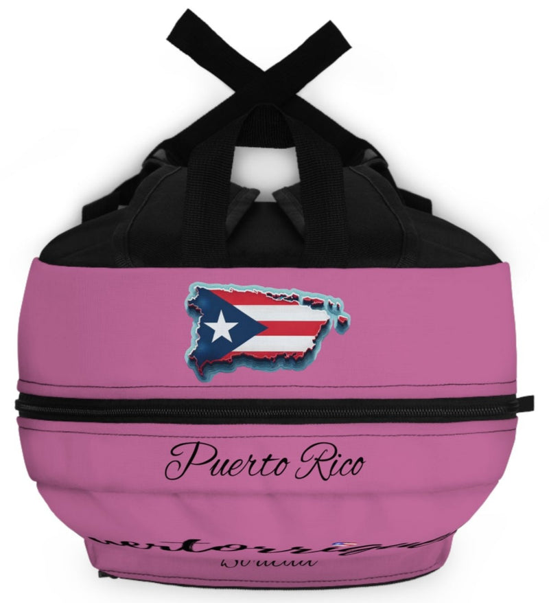 Puertorriqueña 🇵🇷 Roses Backpack - Boricua, Latino, Latina, Borinquen, Soy Puertorriqueña/Puertorriqueño, Puerto Rico Flag, Orgullo Puertorriqueño