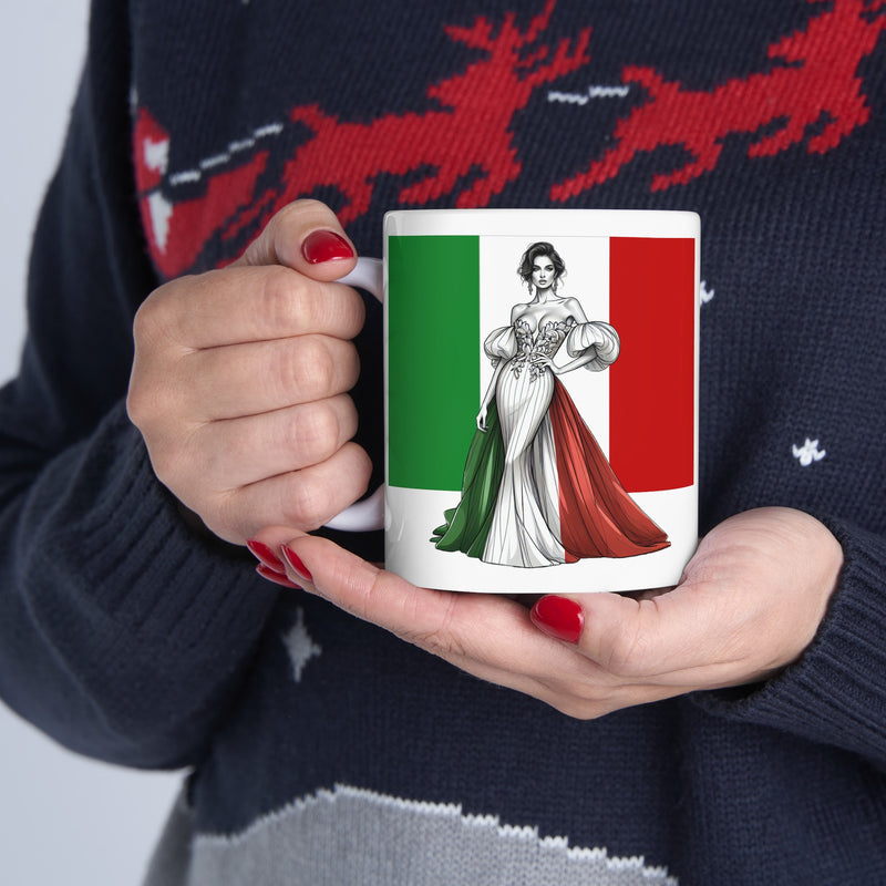 Italian Princess Mug 11oz - Italian Flag Mug