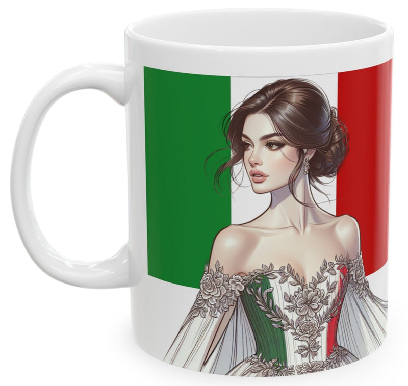 Italian Princess 2 Mug 11oz - Italian Flag Mug, Italian Princess, Italian culture