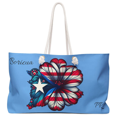 Puerto Rico Boricua 🇵🇷 Oversized Weekender Bag -Bolsa Grande, Puerto Rico Flag, Beach Bag, Latina Bag, Latino Bag, Bolsa para la playa, bulto para viaje. Boricua.