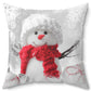 Christmas Cuties We Are Waiting for Santa Kitten/Puppy Square Pillow