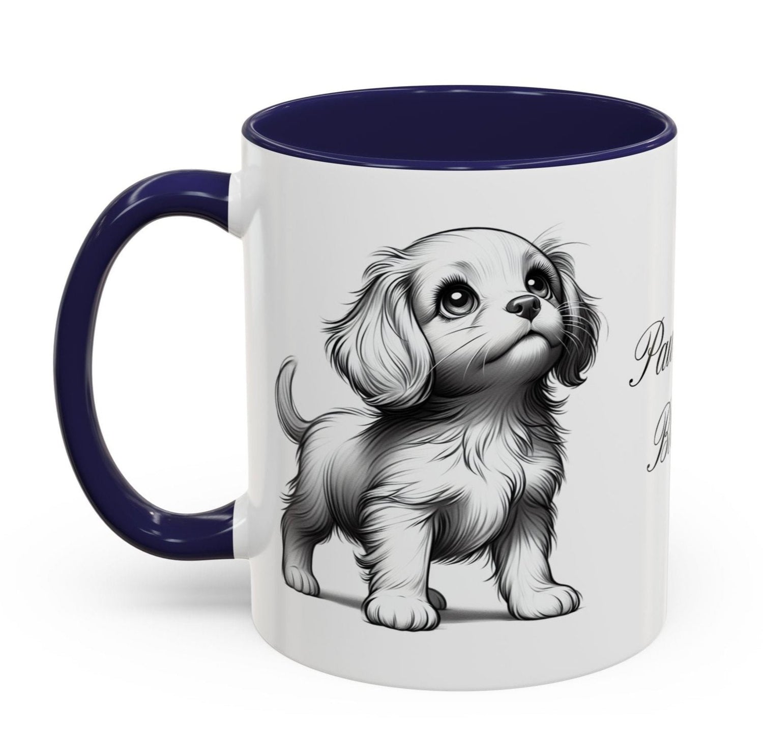 Personalized "Pawsitively  Blessed!" Puppy Accent Coffee Mug (11, 15oz)