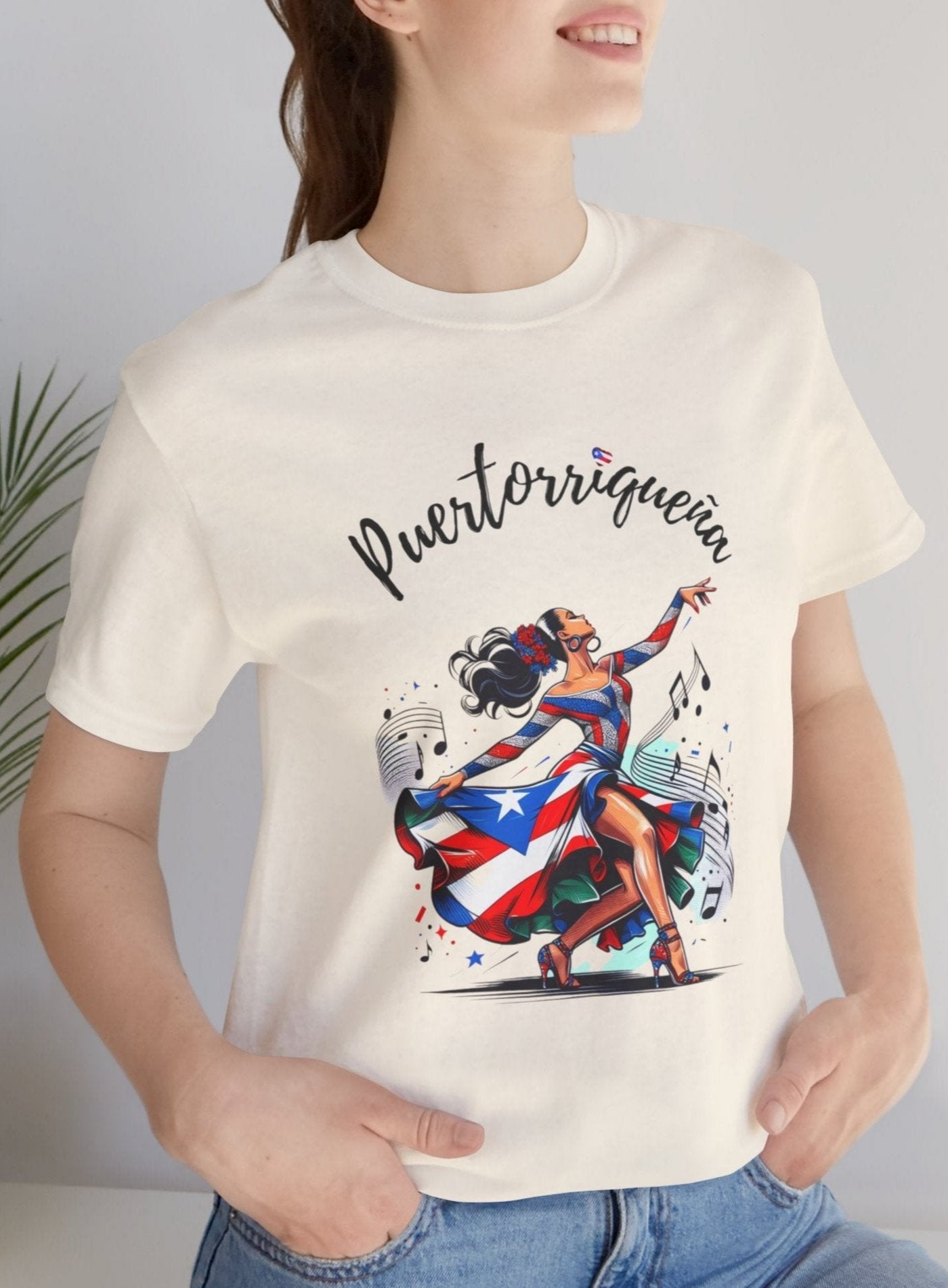 Puertorriqueña 🇵🇷 Jersey Short Sleeve Tee - Latina, Borinquen, Puerto Rican Heritage, Island Girl, Soy Puertorriqueña, OrgullosaBoricua