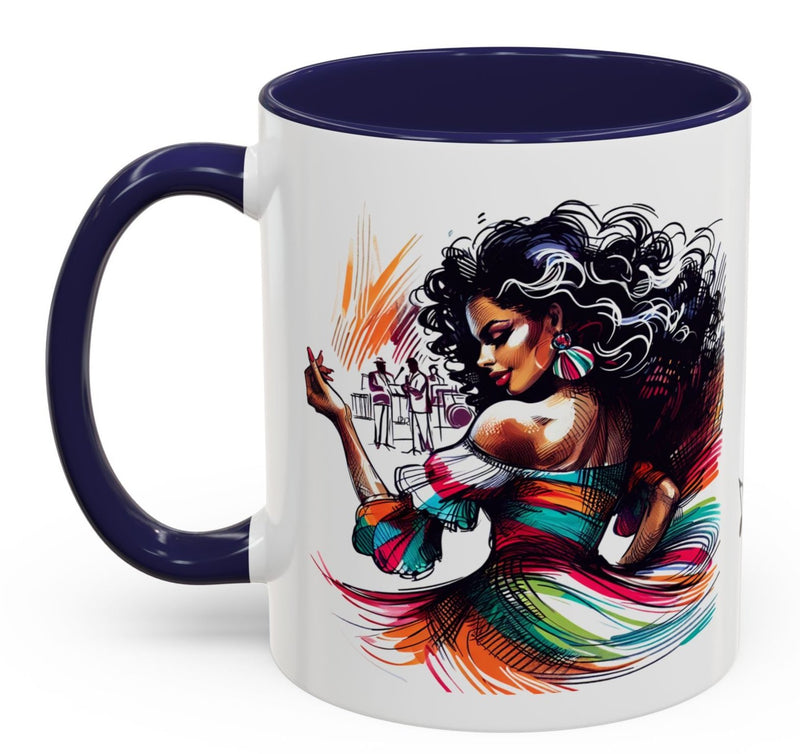 "Lo Mio Es Salsa' Nama" Puerto Rican  🇵🇷🥁 Coffee Mug (11oz) - Boricua, Mulata,Latina, Salsa Dancer,