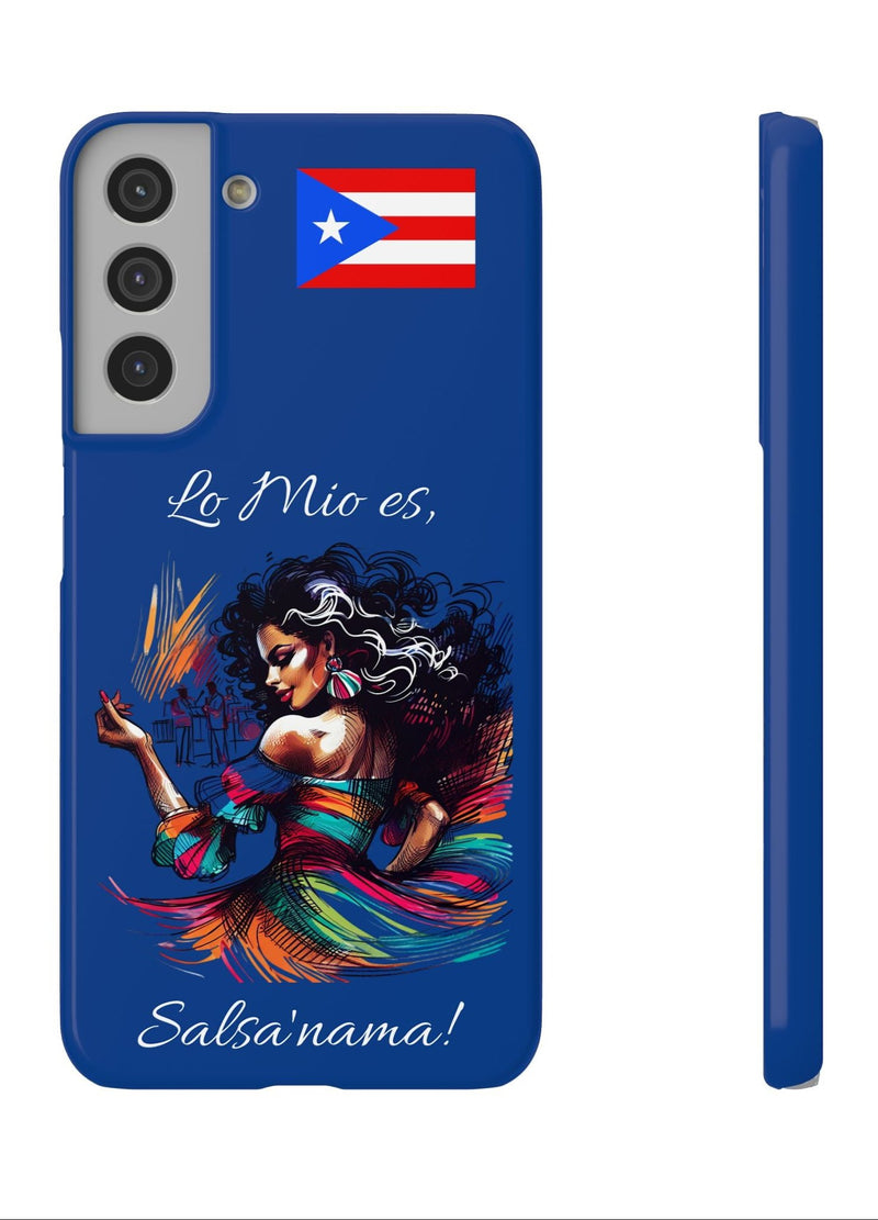 Galaxy "Lo Mio Es Salsa'nama" Blue Slim Cases - Puerto Rico Flag 🇵🇷🥁 - Weeeepa!