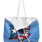 Puerto Rico Boricua 🇵🇷 Oversized Weekender Bag -Bolsa Grande, Puerto Rico Flag, Beach Bag, Latina Bag, Latino Bag, Bolsa para la playa, bulto para viaje. Boricua.