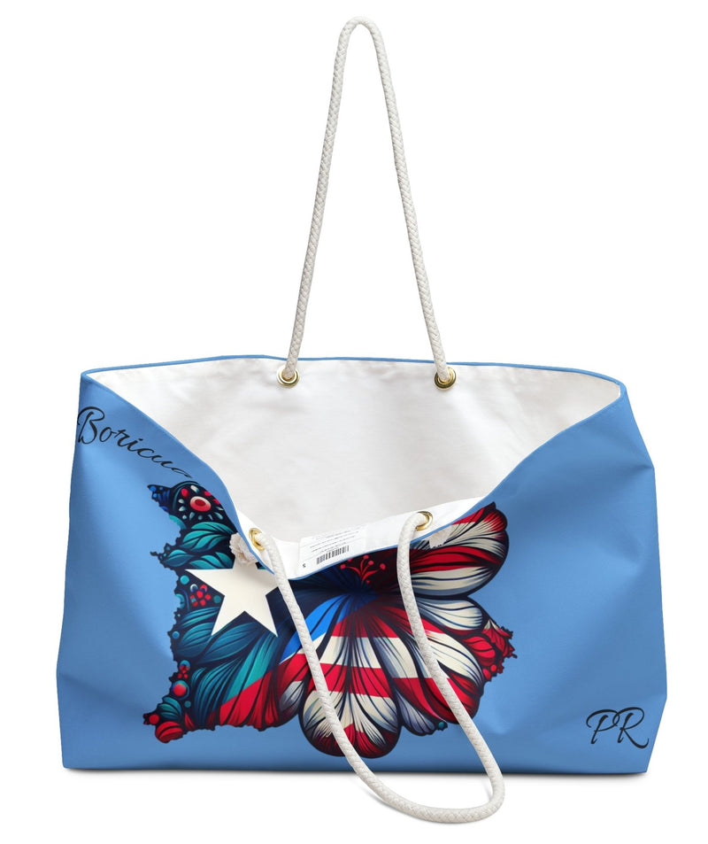 Puerto Rico Boricua 🇵🇷 Oversized Weekender Bag -Bolsa Grande, Puerto Rico Flag, Beach Bag, Latina Bag, Latino Bag, Bolsa para la playa, bulto para viaje. Boricua.