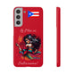 Galaxy "Lo Mio Es Salsa'nama" Red Slim Cases - Puerto Rico Flag 🇵🇷🥁 - Weeeepa!