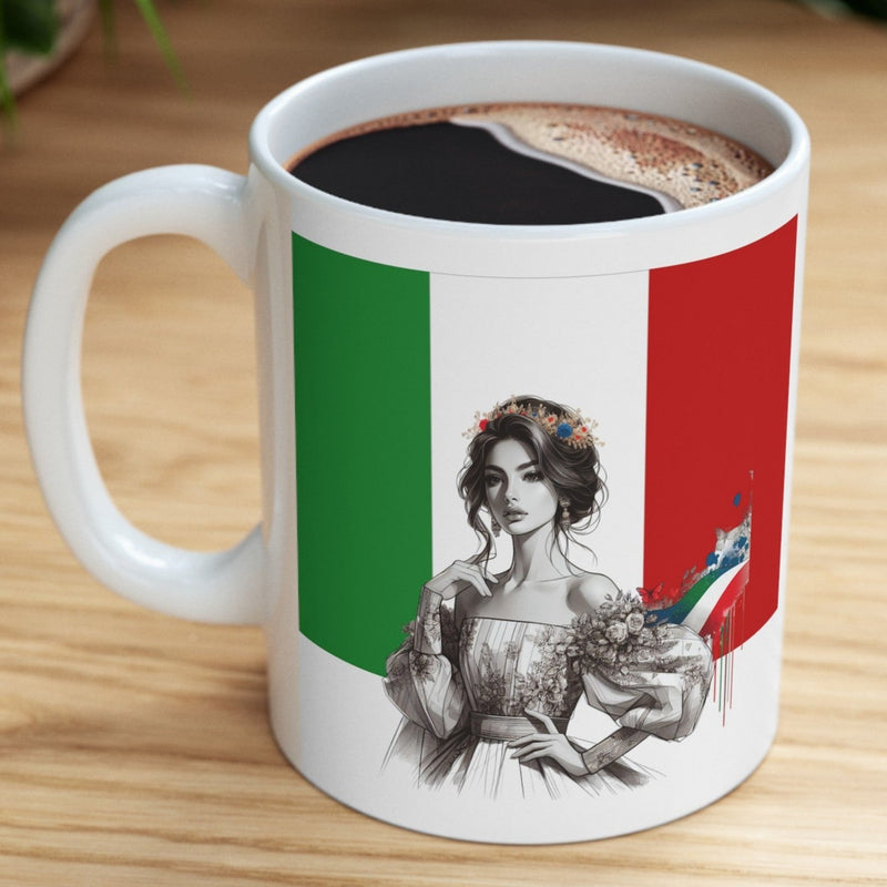 Italian Princess Mug 11oz - Italian Flag Mug