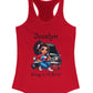Puerto Rican Woman Mechanic Personalized Racerback Tank Top