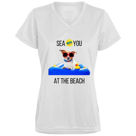 Beach - Sea You At The Beach - V-Neck Tee