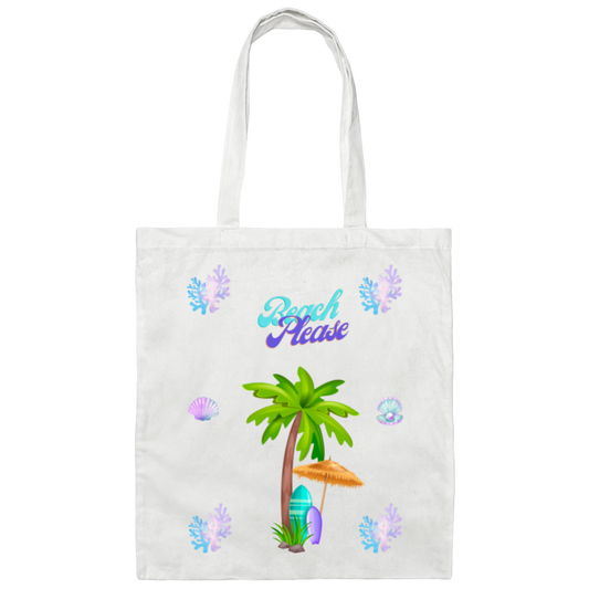 Beach Please - Canvas Tote Bag