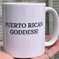 Puerto Rican Goddess Mug 11oz - Puerto Rico flag, Latina, Boricua gift, Puerto Rico gift, Puerto Rico Mug