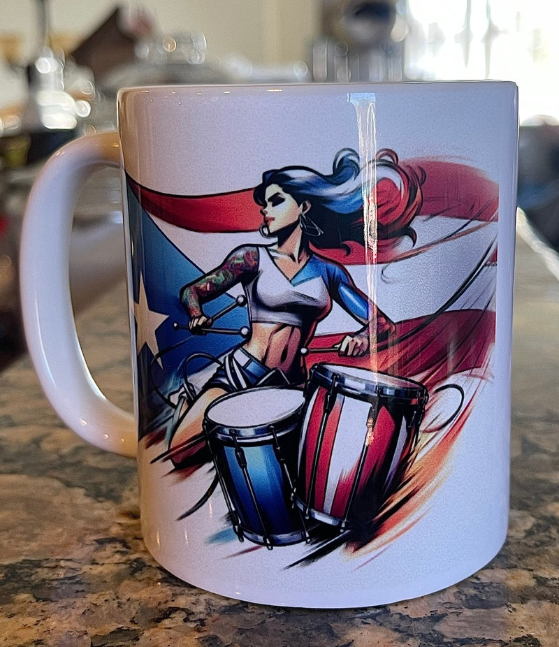 Puerto Rico Mug - Boricua to the Core!"WEEEEEPA"!, Borinqueña, Boricua Mug.