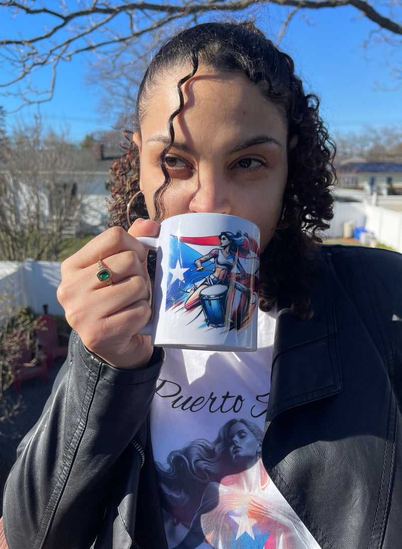 Puerto Rico Mug - Boricua to the Core!"WEEEEEPA"!, Borinqueña, Boricua Mug.