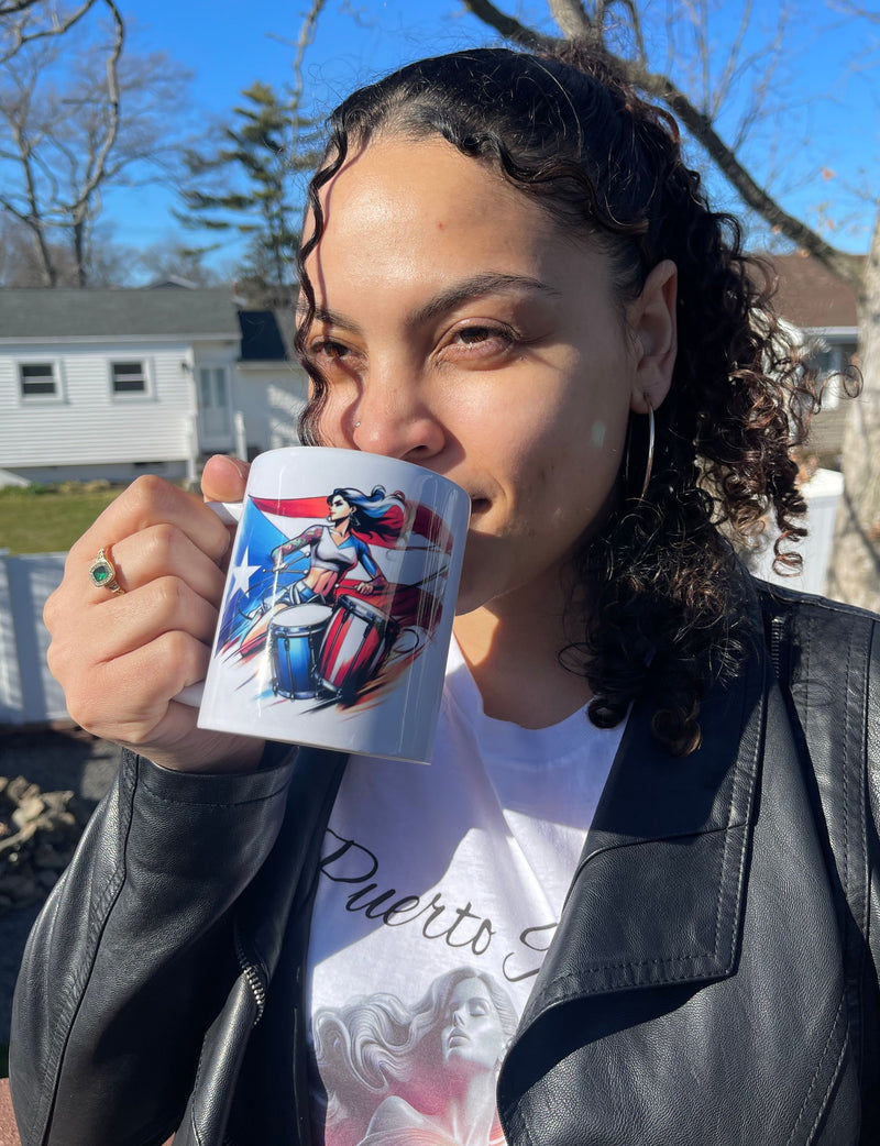 Puerto Rico Mug - Boricua to the Core!"WEEEEEPA"!, Borinqueña, Boricua Mug.