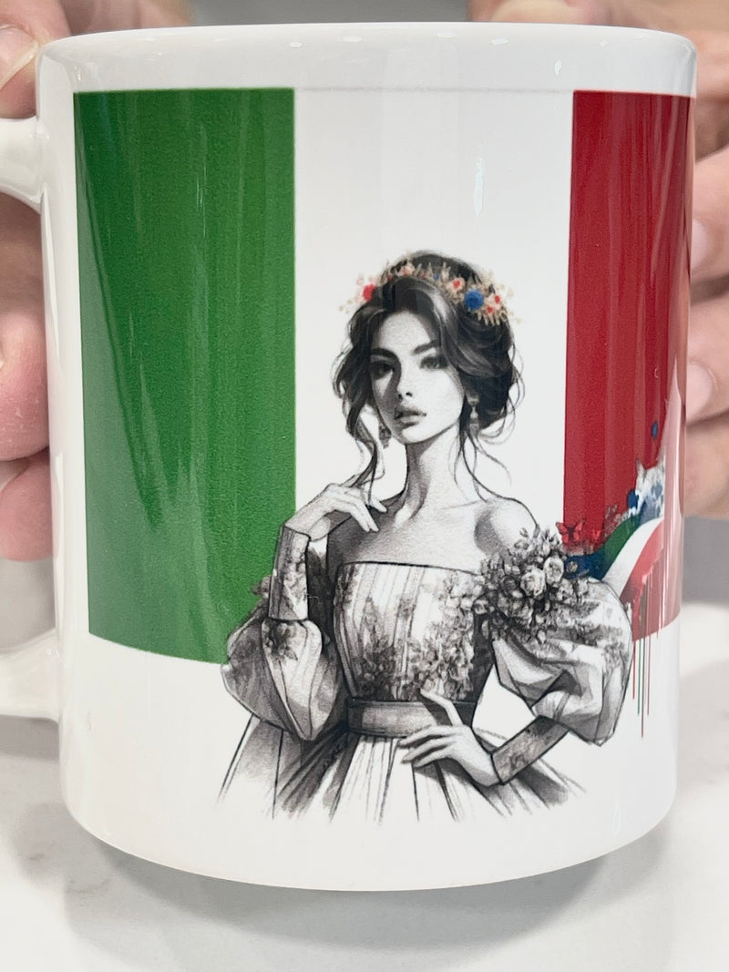 Italian Princess Mug 11oz - Italian Flag Mug