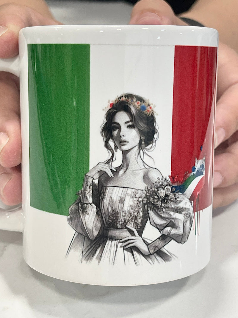 Italian Princess Mug 11oz - Italian Flag Mug