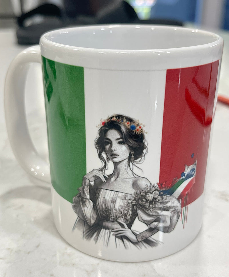 Italian Princess Mug 11oz - Italian Flag Mug