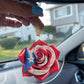 Boricua Puerto Rican Flag Rose Ornament - Bandera Puertorriqueña, Boricua, Latino.  Weeeepa!