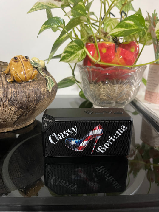 Puerto Rican Flag Classy Boricua Stiletto Jabba Bluetooth Mini Speaker