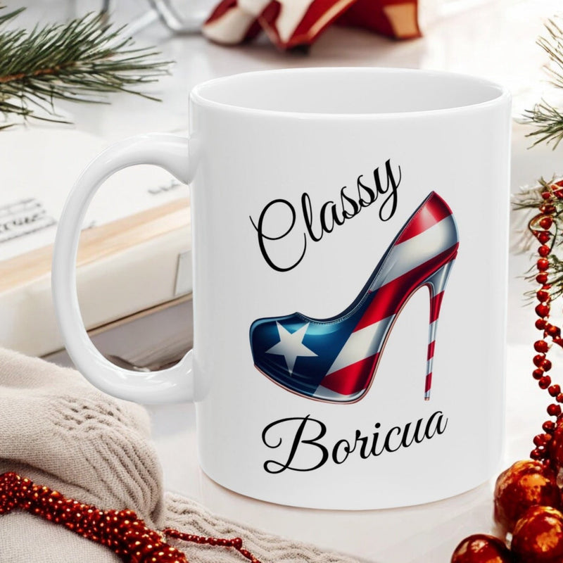 Stiletto Mug - Puerto Rico Flag Classy Boricua - 11oz