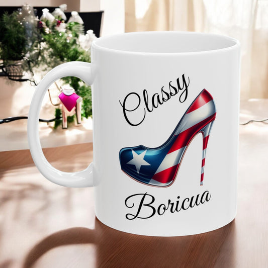 Stiletto Mug - Puerto Rico Flag Classy Boricua - 11oz