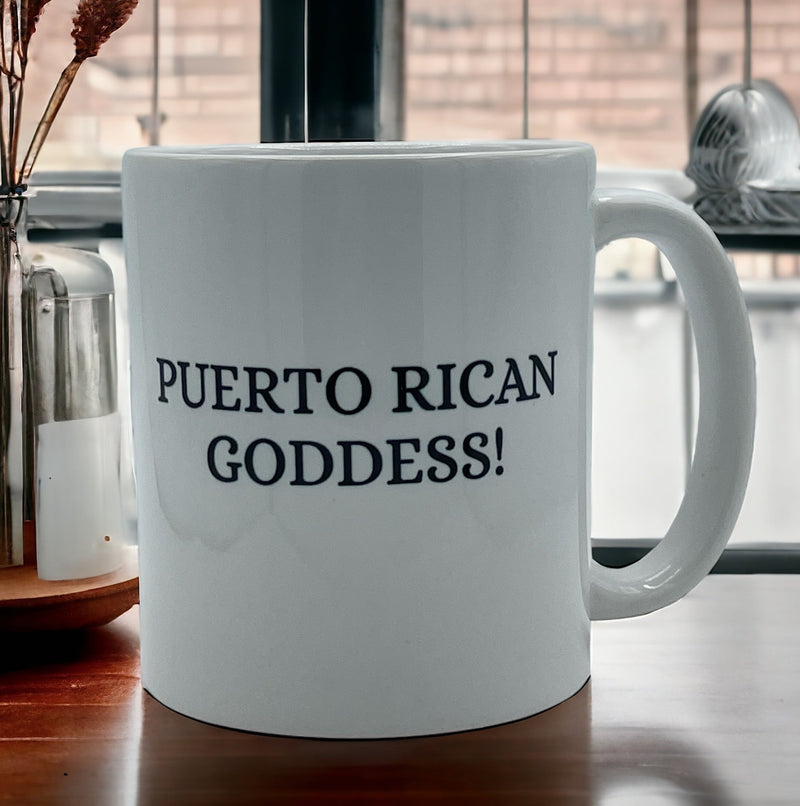 Puerto Rican Goddess Mug 11oz - Puerto Rico flag, Latina, Boricua gift, Puerto Rico gift, Puerto Rico Mug