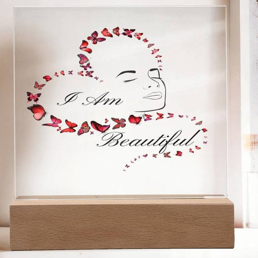 Acrylic Plaque I Am Beautiful -Positive Affirmation